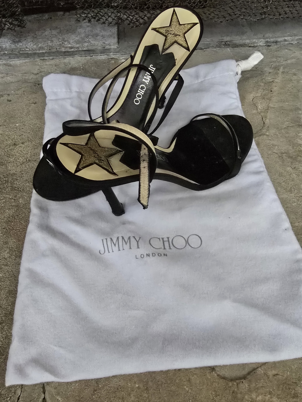 Jimmy Choo Black Strappy Sandals - Picture 6 of 7